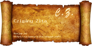 Czigány Zita névjegykártya